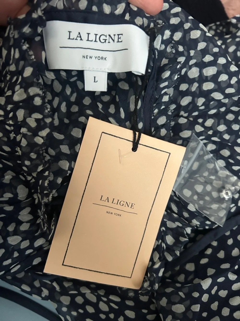 100% Silk Ruffle Dress with Slip Dress - Picture 7 of 7